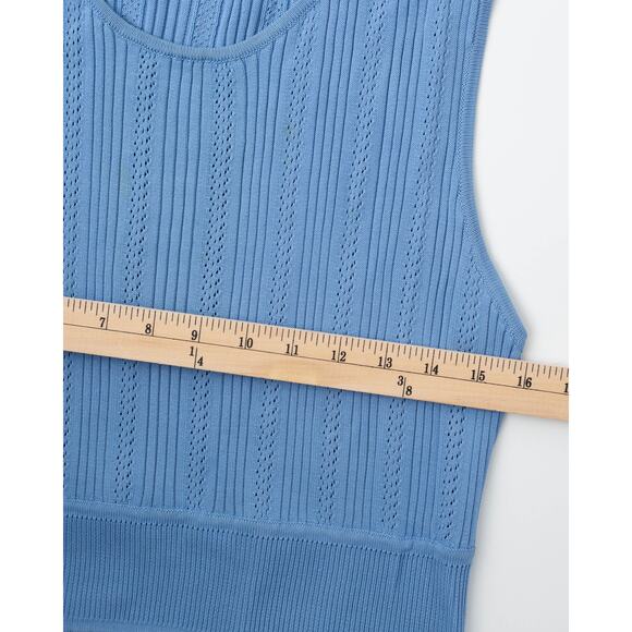 Jason Wu Collective Blue Knit Midi Dress Size XL - Picture 7 of 9